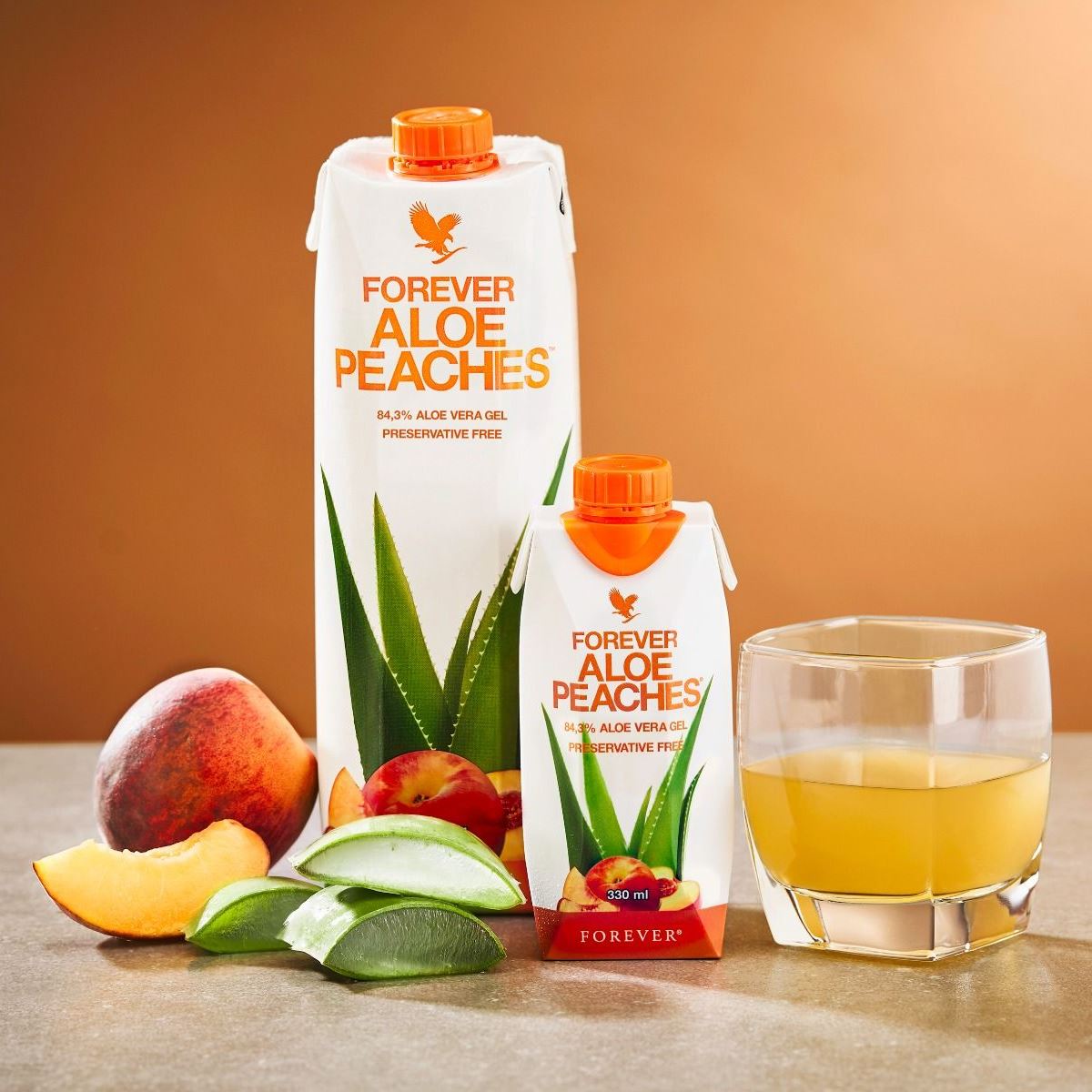 Forever Aloe Peaches 330 Ml - Pack X 12 Buc
